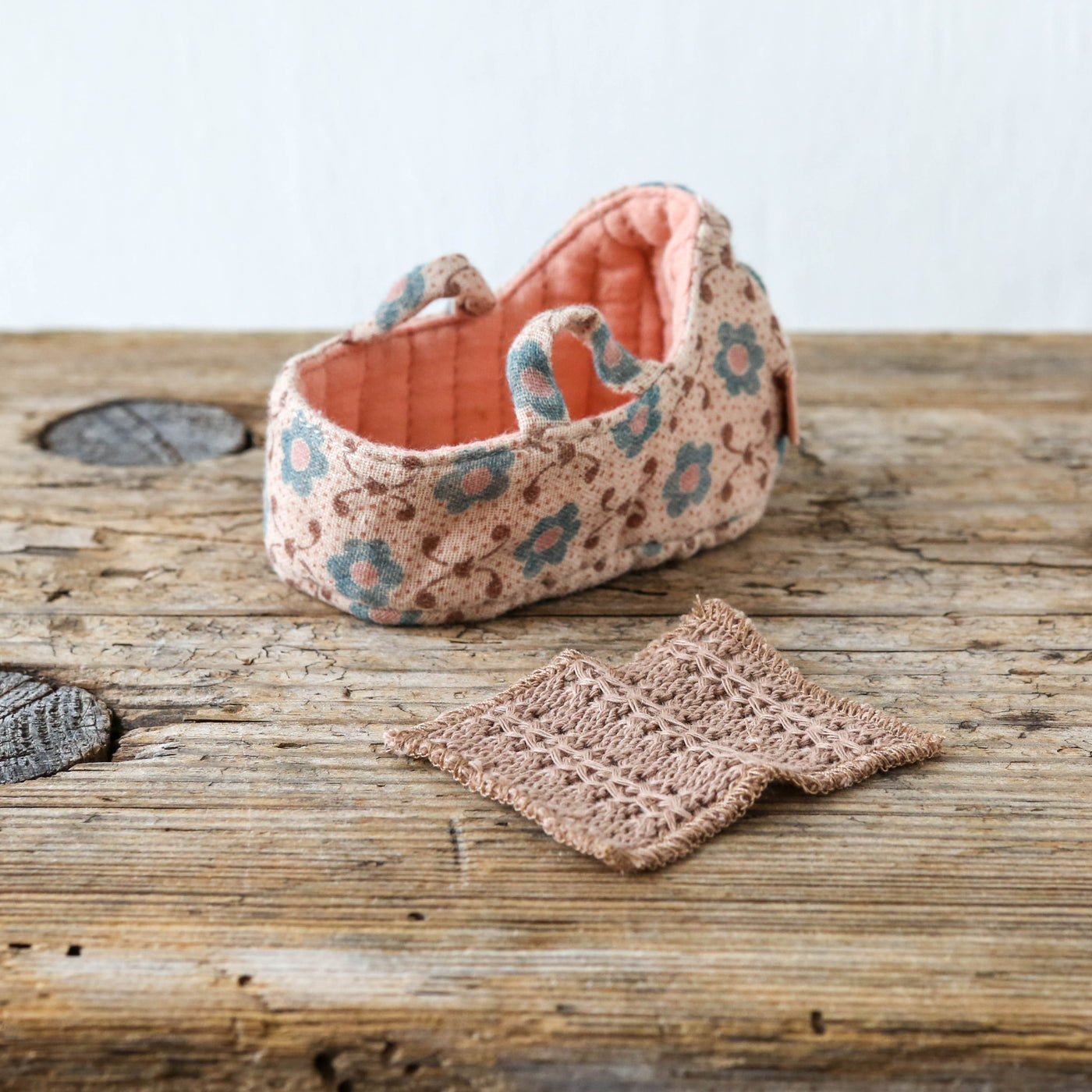 Maileg Mouse Carry Cot - Rose