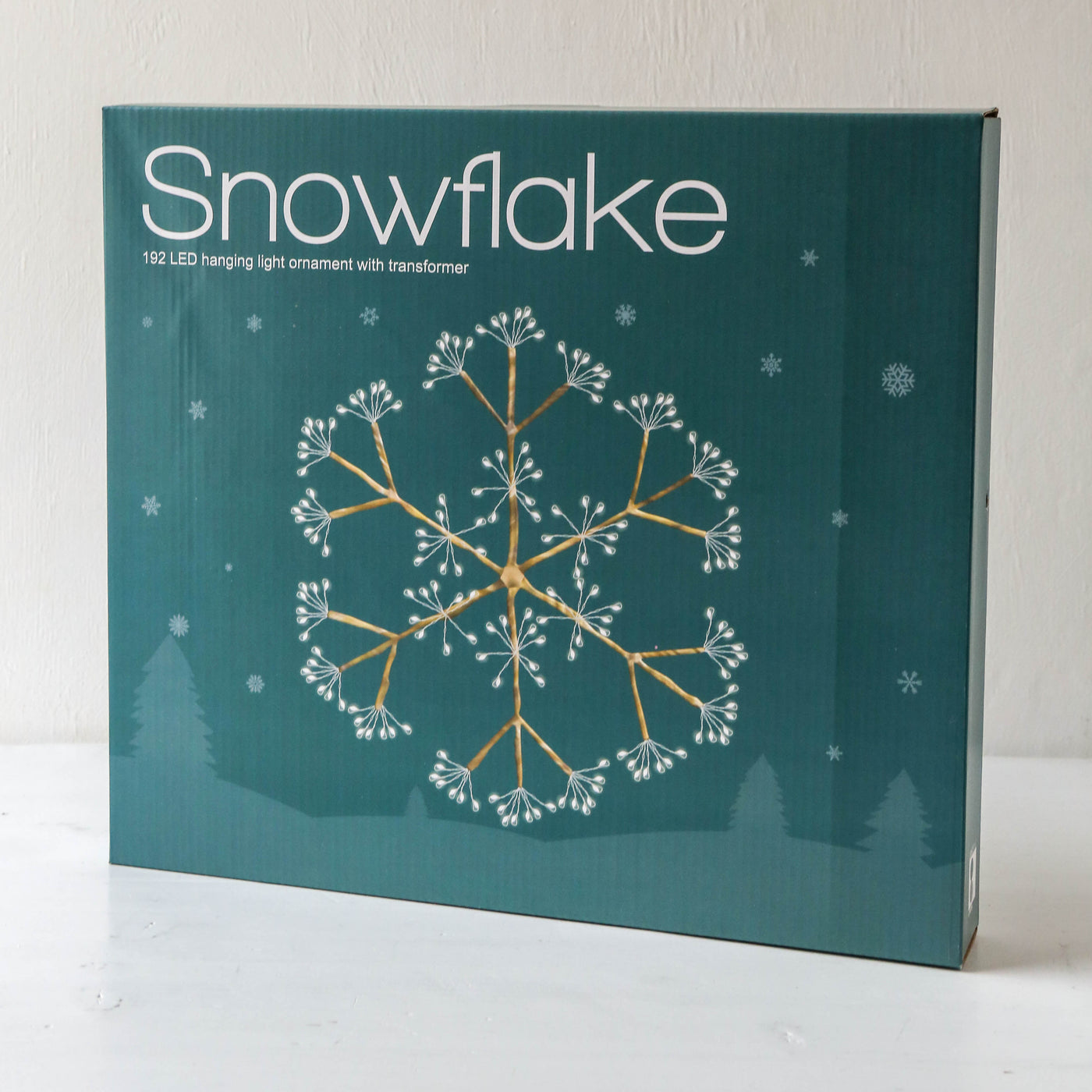 30cm 'Snowflake' Illuminated Hanging Decoration, Mains Powered