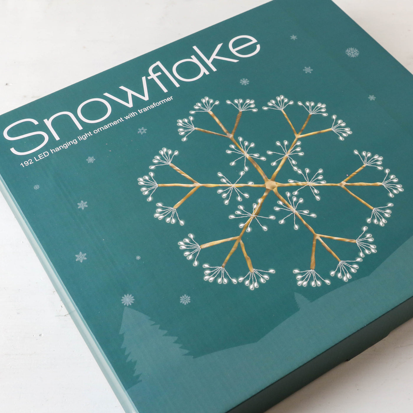 30cm 'Snowflake' Illuminated Hanging Decoration, Mains Powered