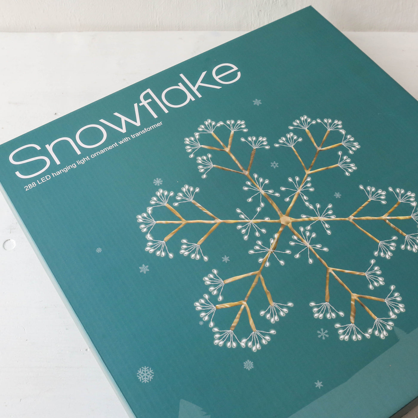 40cm 'Snowflake' Illuminated Hanging Decoration, Mains Powered
