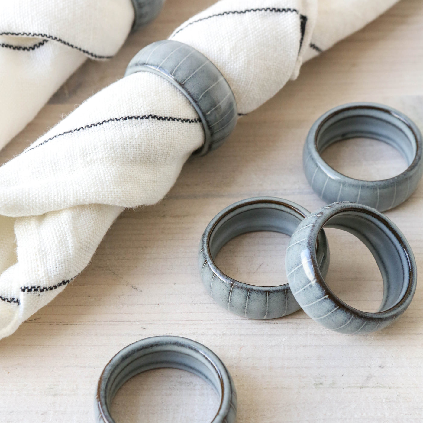 SALE 6 Nordic Sea Napkin Rings