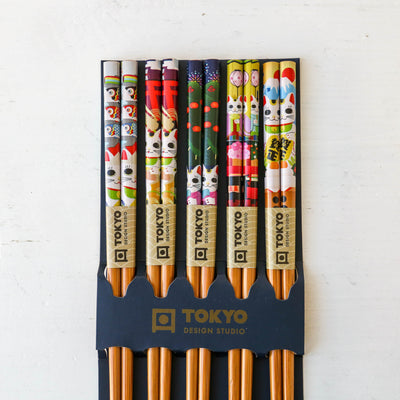 Chopstick Gift Set - Lucky Cat & Koinobori