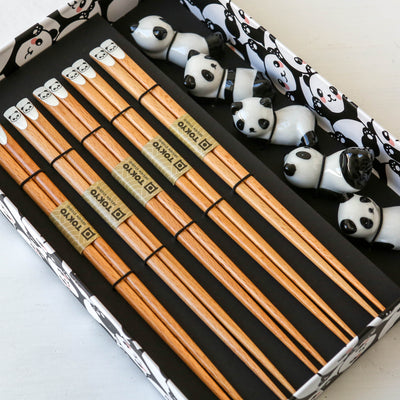 Chopstick Gift Set with Rests - Panda