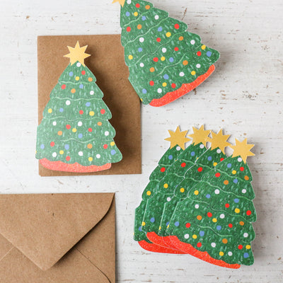 Christmas Tree Mini Cards - Box of 6