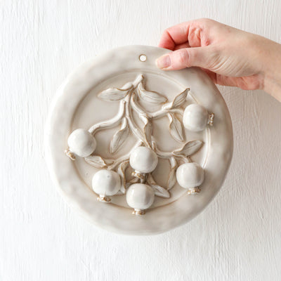 Stoneware Berry Wall Plaque