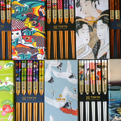 Chopstick Gift Set - Lucky Cat & Koinobori
