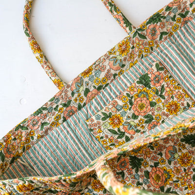 Quilted Cotton Large Shopper Bag