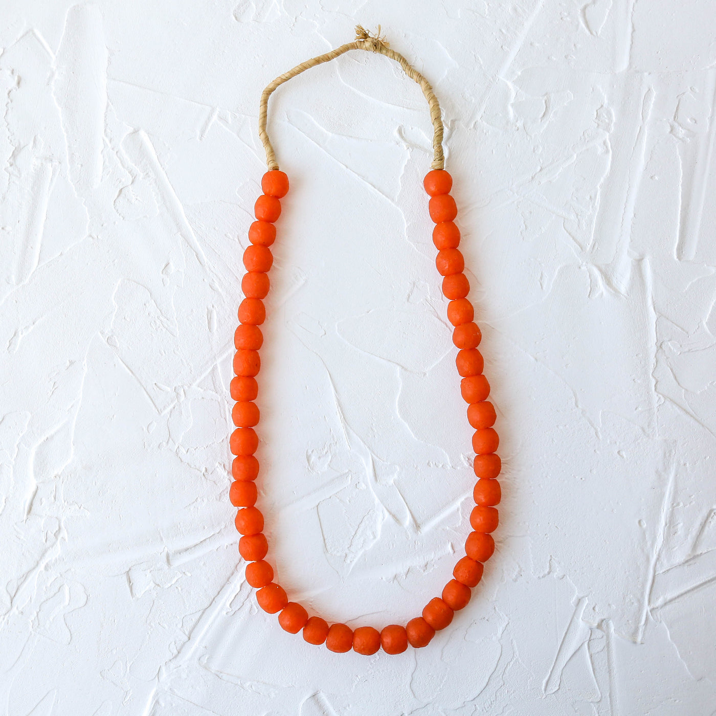 Recycled Glass Beads - 14mm Orange