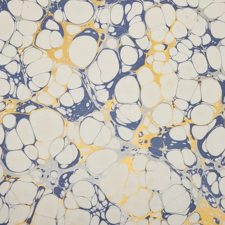 Hand Marbled Wrap - Bubbles Blue