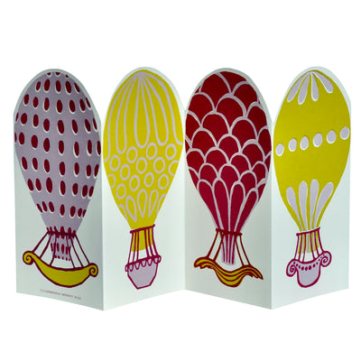 Hot Air Balloons Concertina Card