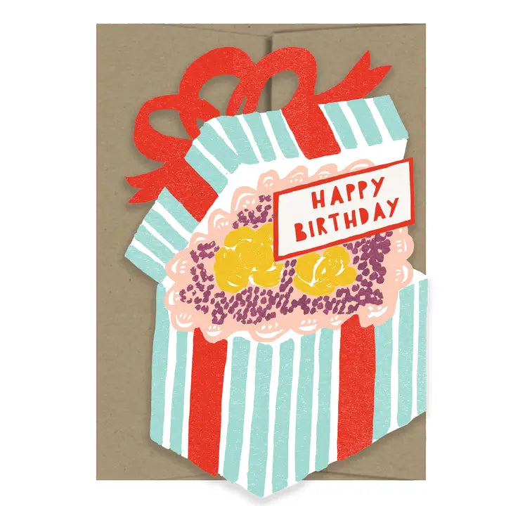 Happy Birthday Gift Die Cut Card