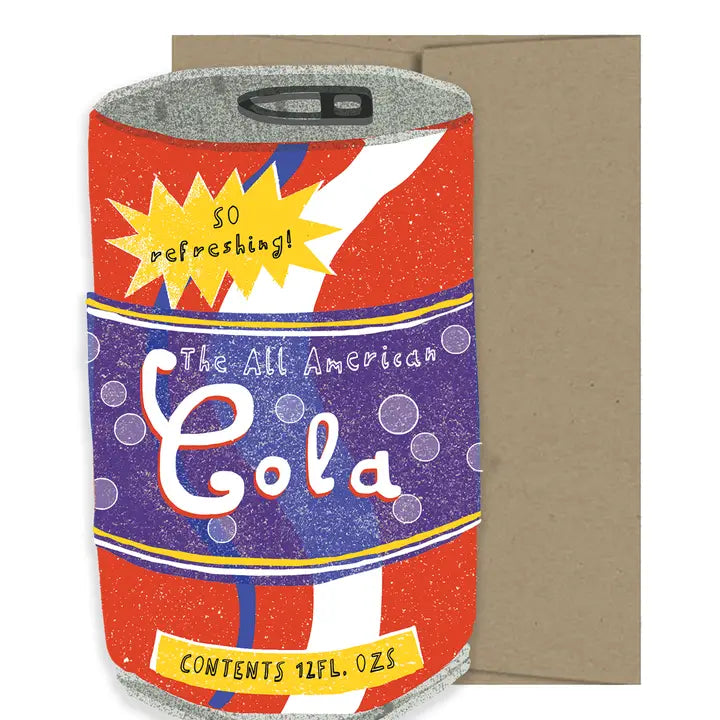 Cola Can Die Cut Card