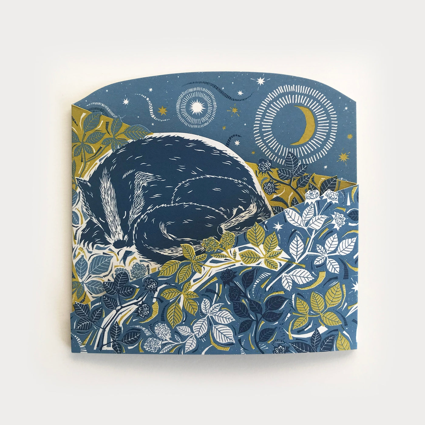 Badger Amongst the Brambles Concertina Card