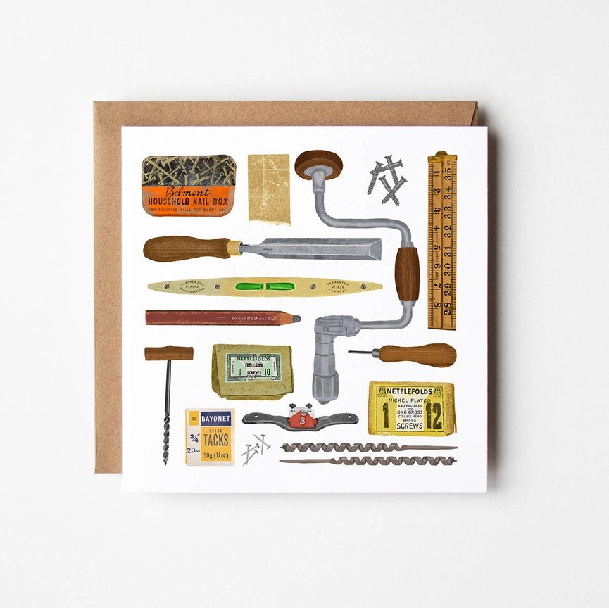 Woodworking Tools Greetings Card