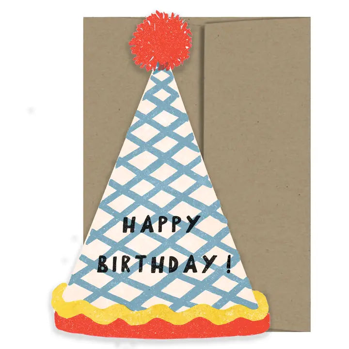 Birthday Hat Die Cut Card