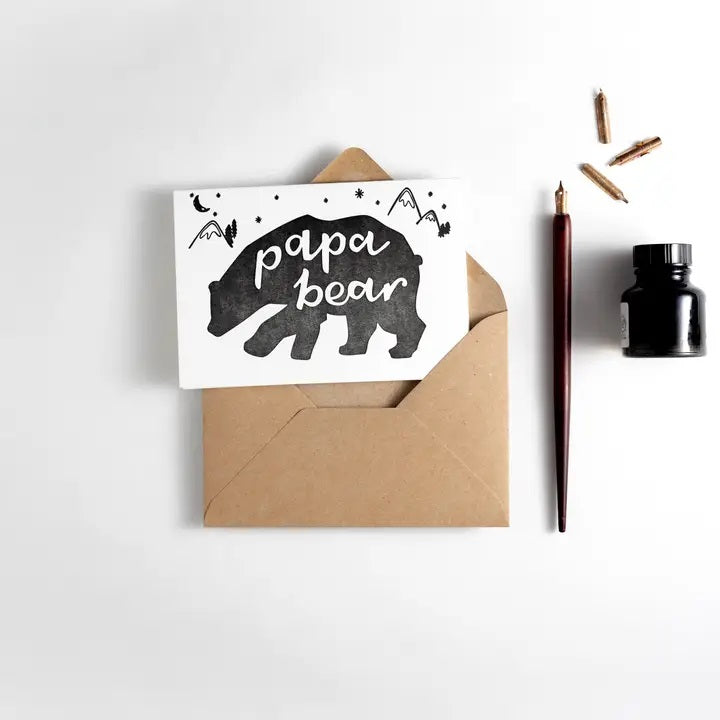 Papa Bear Recycled Coffee Cup Card