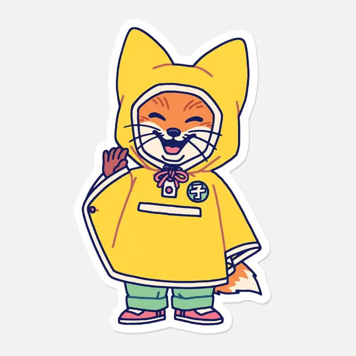'Kiki Rain Cape' Vinyl Sticker
