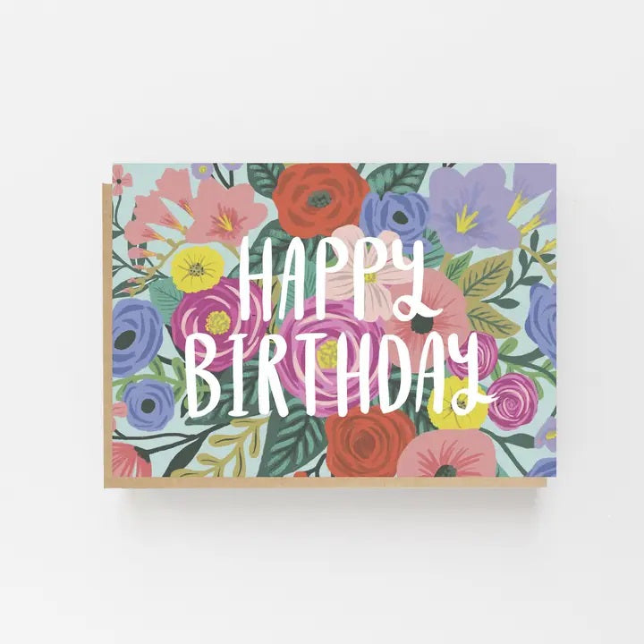 Happy Birthday Flowers Card