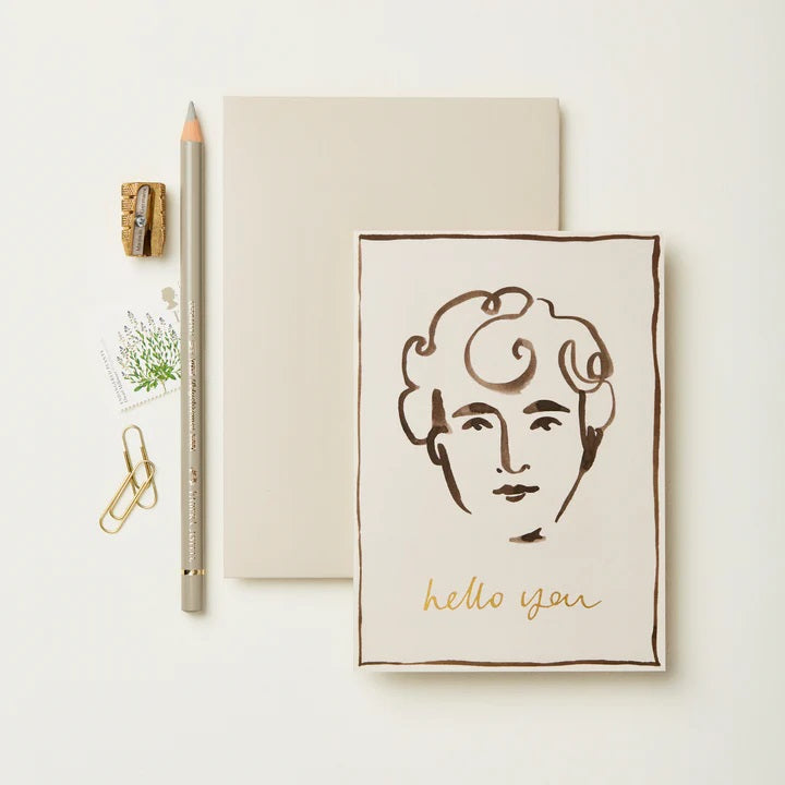 'Hello You' Portrait Greetings Card