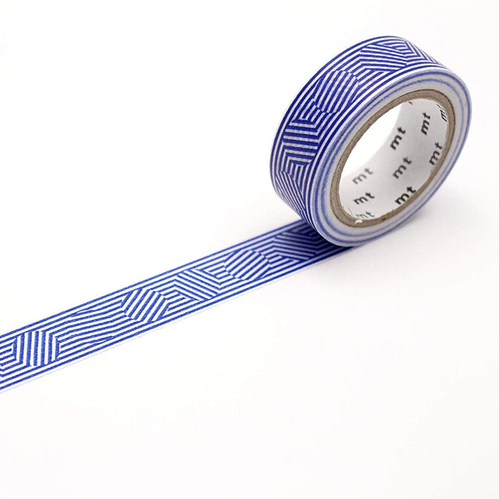 mt Washi Tape - Border & Circle Blue
