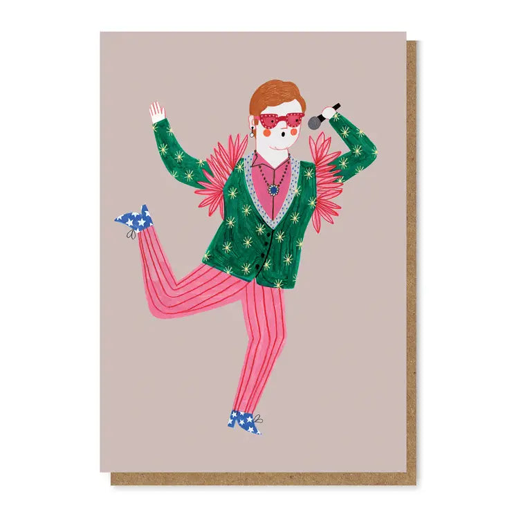 Dancing Elton Greetings Card