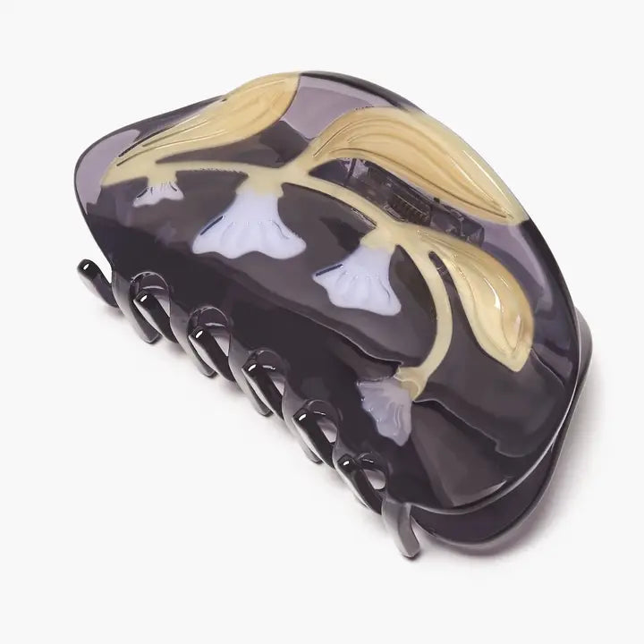 Moonflower Hair Claw Dark Brown Acetate