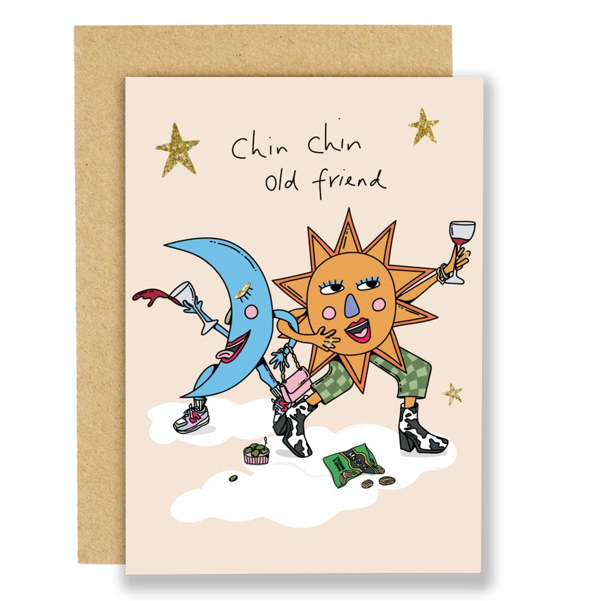 Chin Chin Foiled Birthday Card