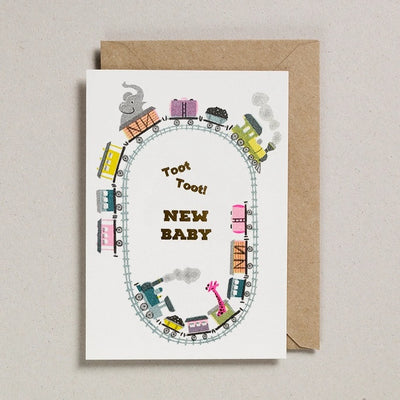 Toot Toot Train Baby Card