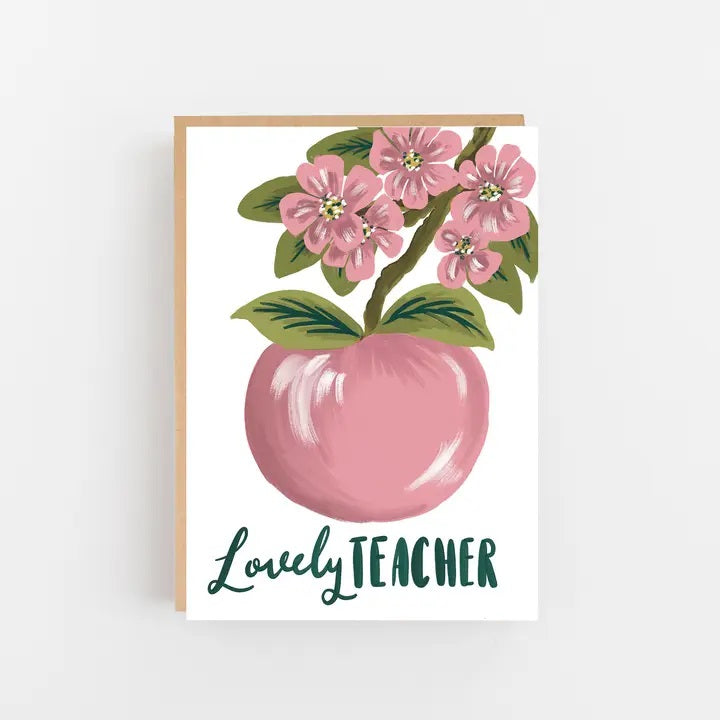 Lovely Teacher Apple Blossom Card