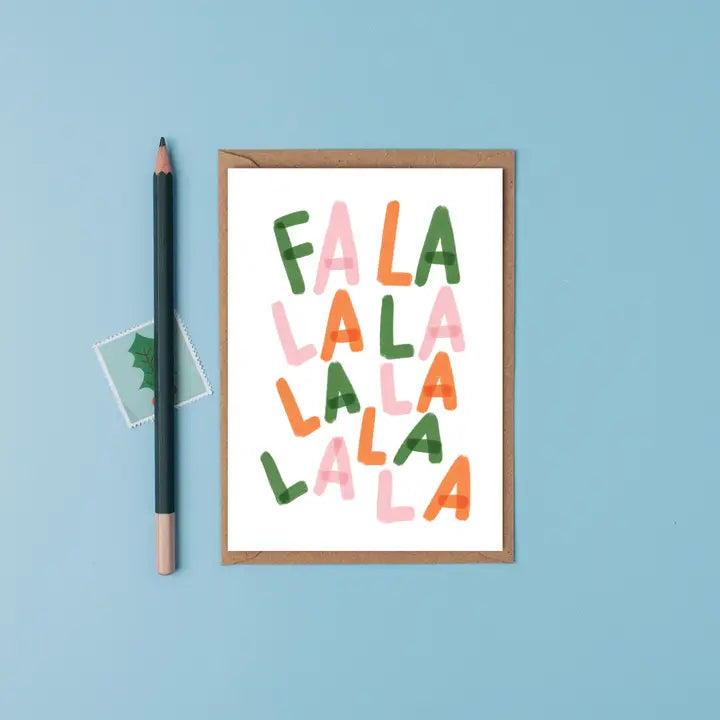 Fa La La La Christmas Card