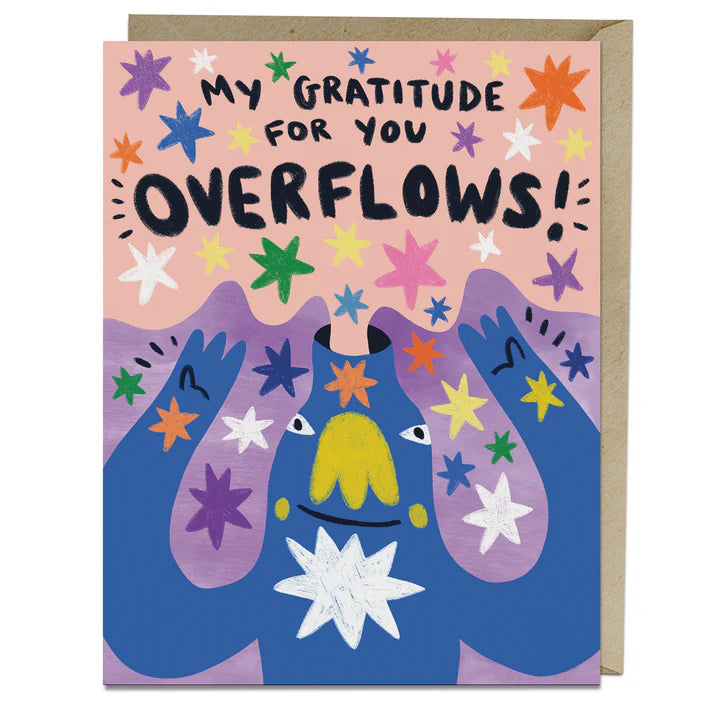 Gratitude Overflows Thank You Card
