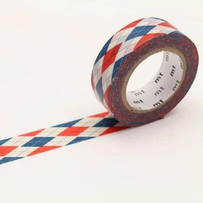 mt Washi Tape - Argyle Red