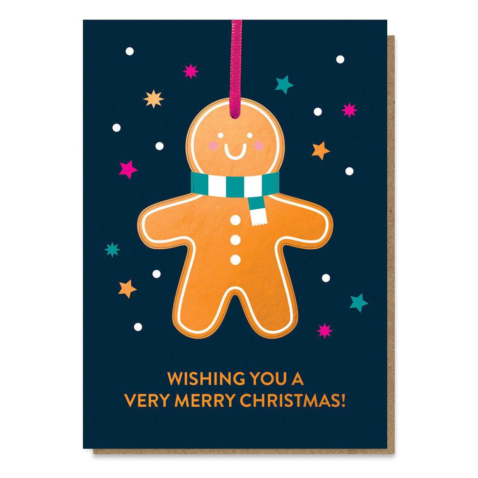Gingerbread Man Pop-out Bauble Card