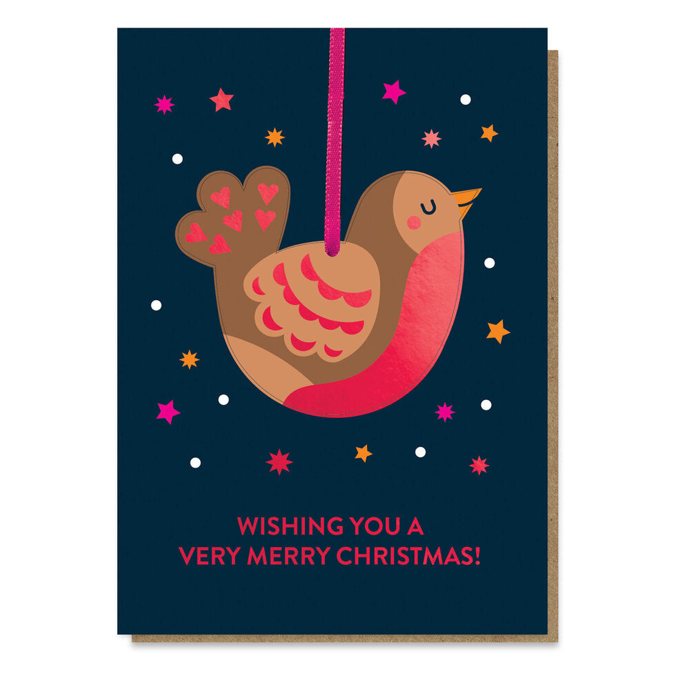 Little Robin Pop-out Bauble Card