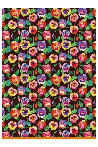 Pansies Wrapping Paper by Brie Harrison