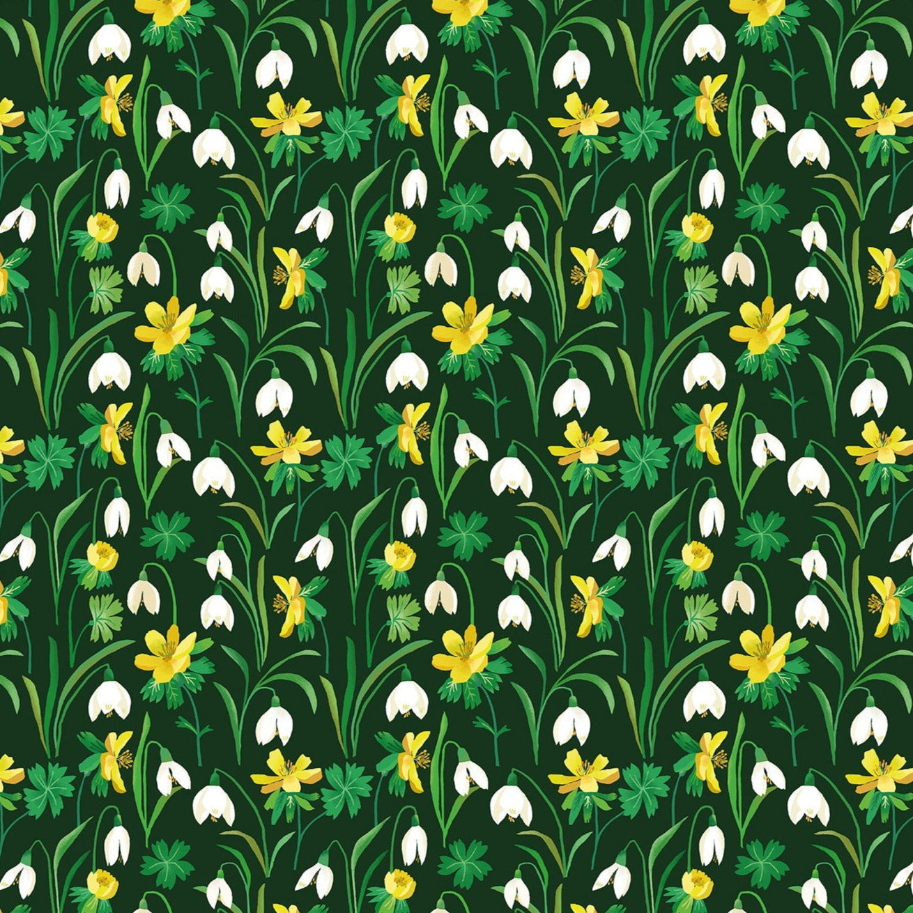 Snowdrops Wrapping Paper by Brie Harrison