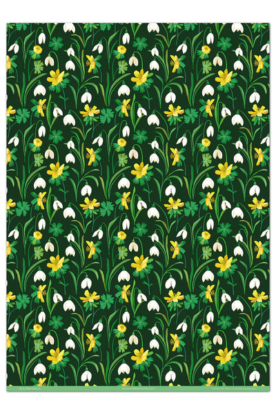 Snowdrops Wrapping Paper by Brie Harrison
