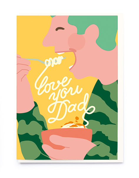 Spaghetti Type Father's Day Card