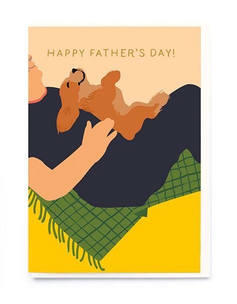 Sleepins on Couch Father's Day Card