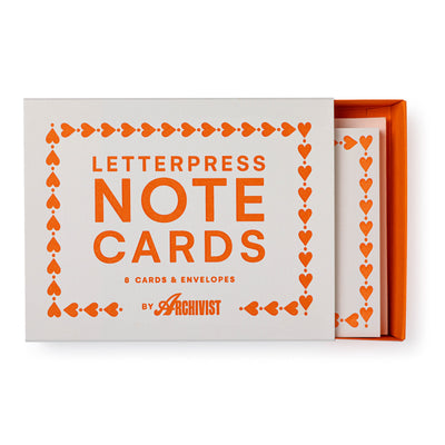 Hearts Letterpress Notecards