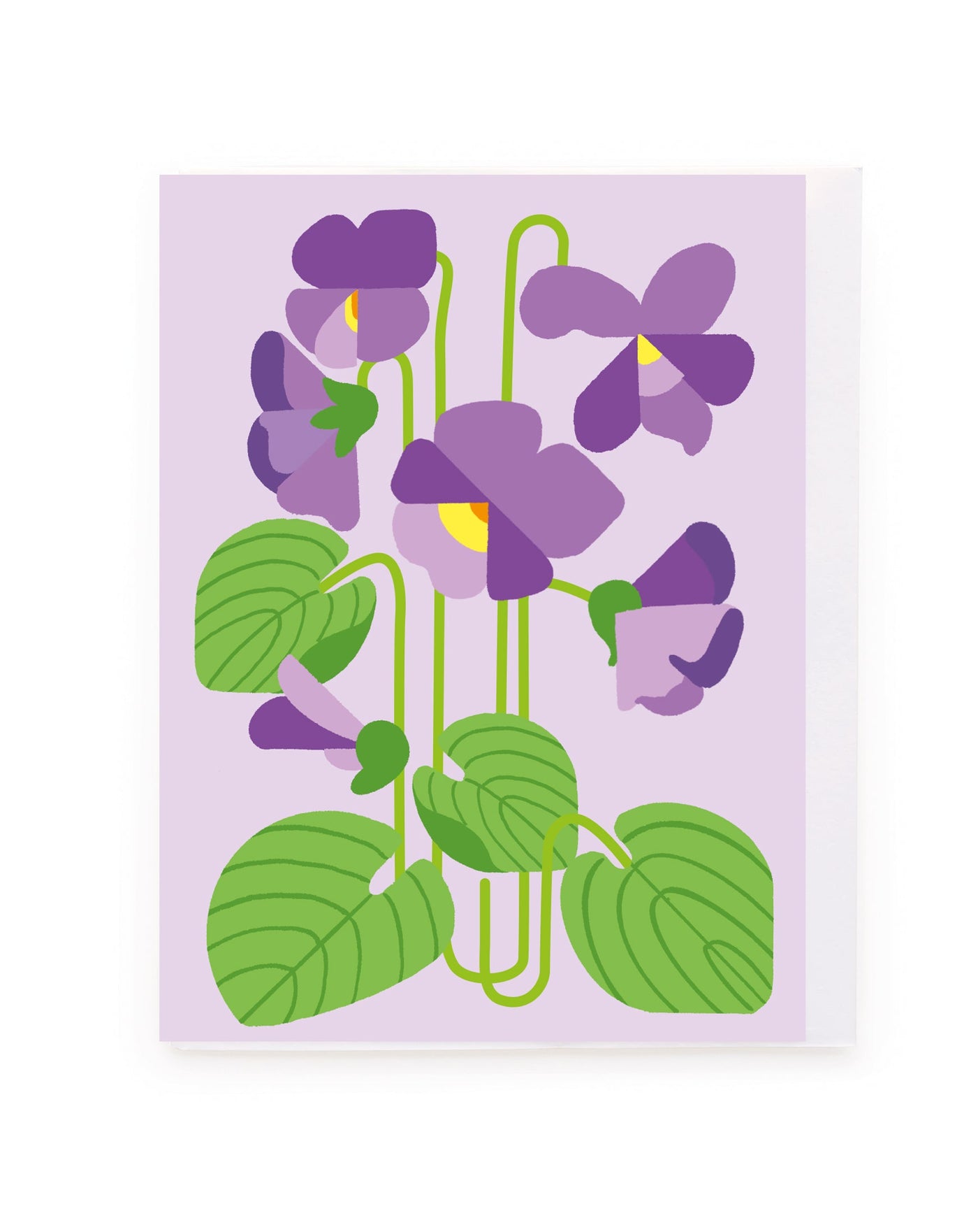 Purple Pansies Mini Card