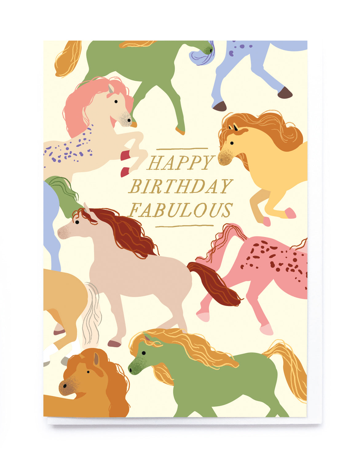 Happy Birthday Fabulous Horses Card