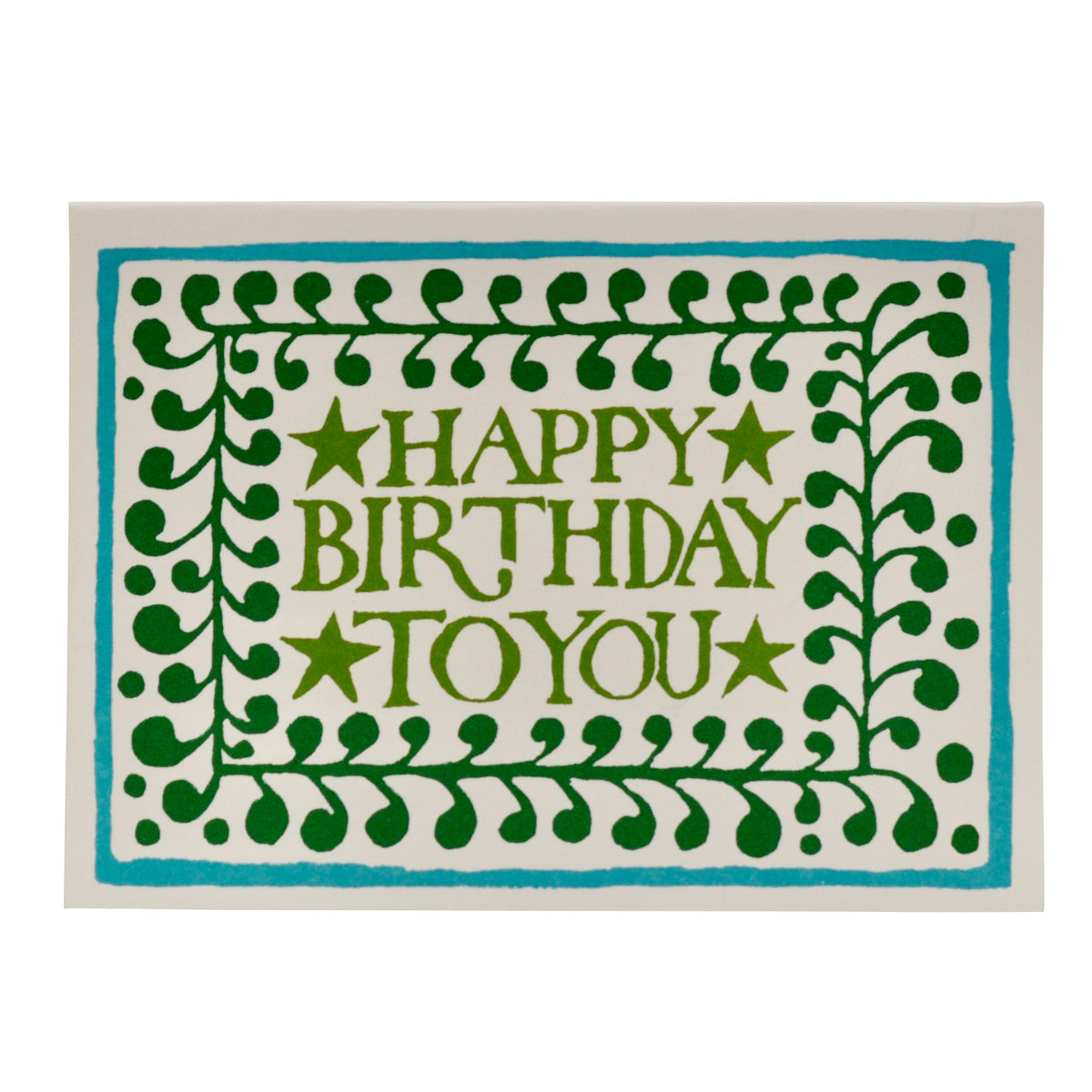 Comma Border Birthday Card