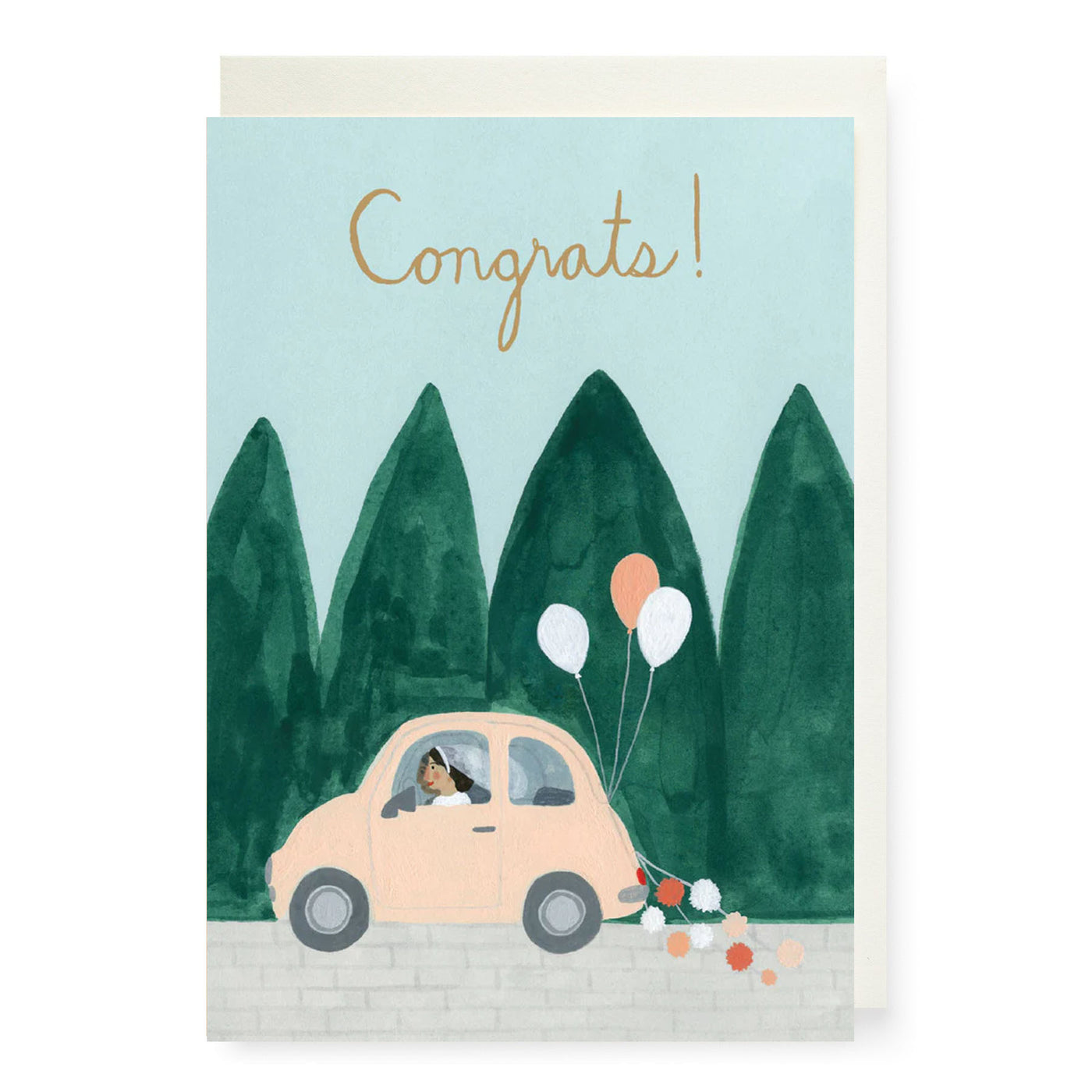 Congrats! Wedding Car Card