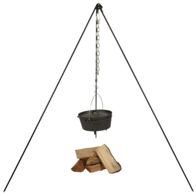 Camp Fire Cooking Tripod with Chain - Local Pick Up Only