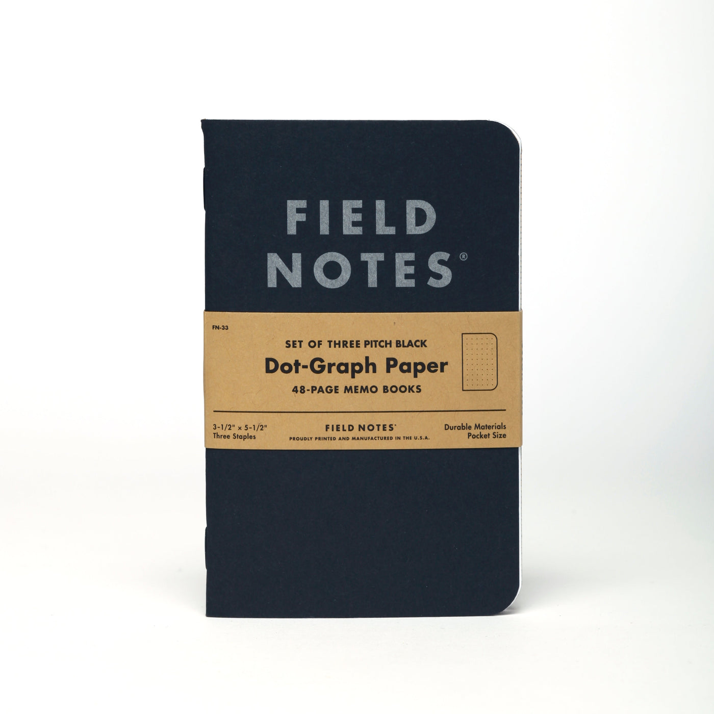 Field Notes 3-Pack - Pitch Black