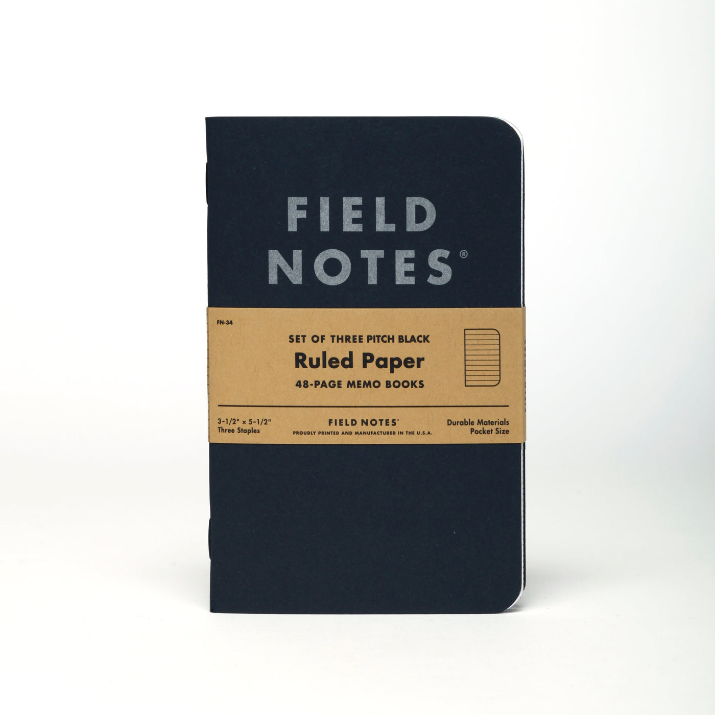 Field Notes 3-Pack - Pitch Black