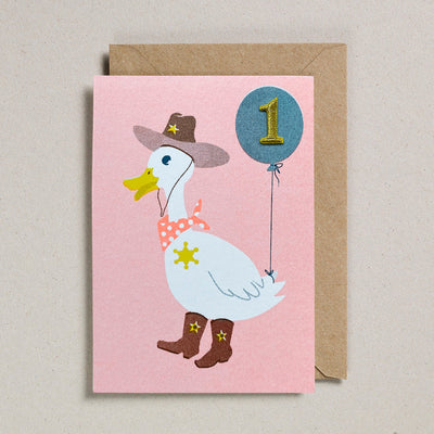 Age 1 Duck Embellished Card