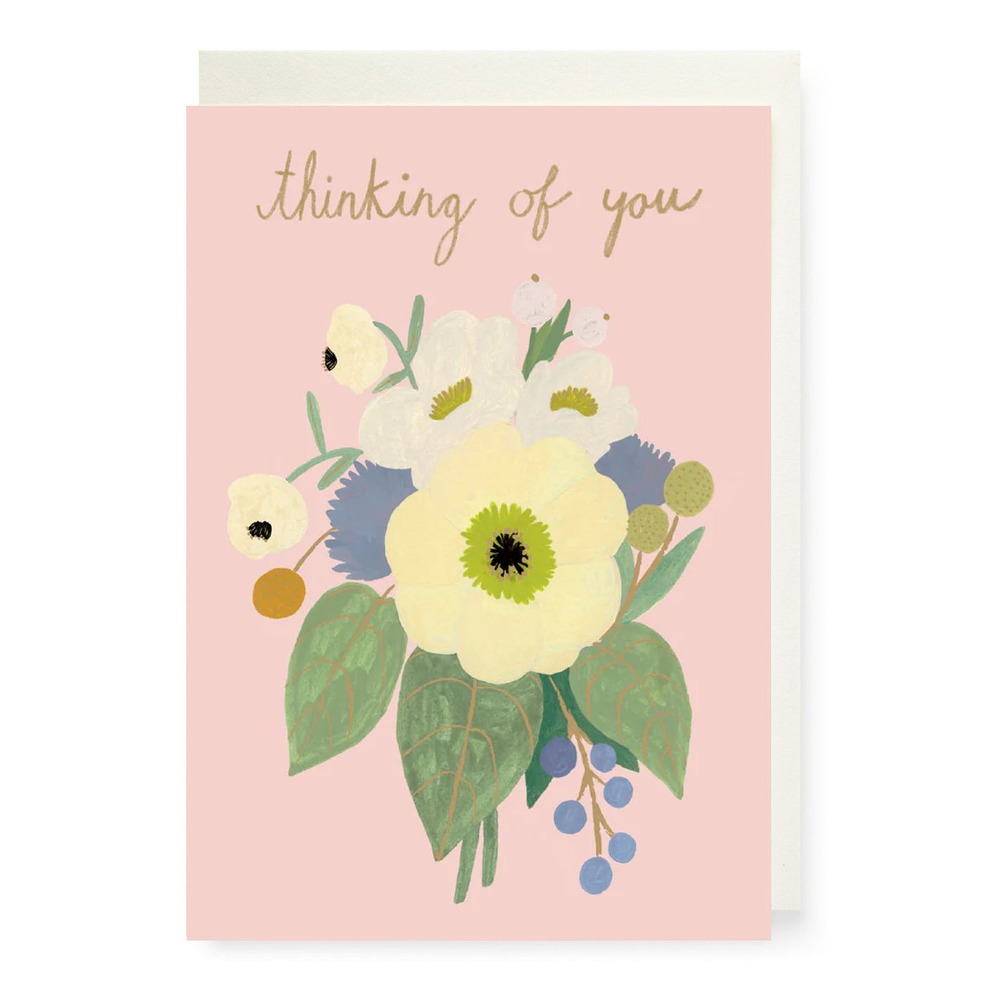 Pink Flower Thoughts Card