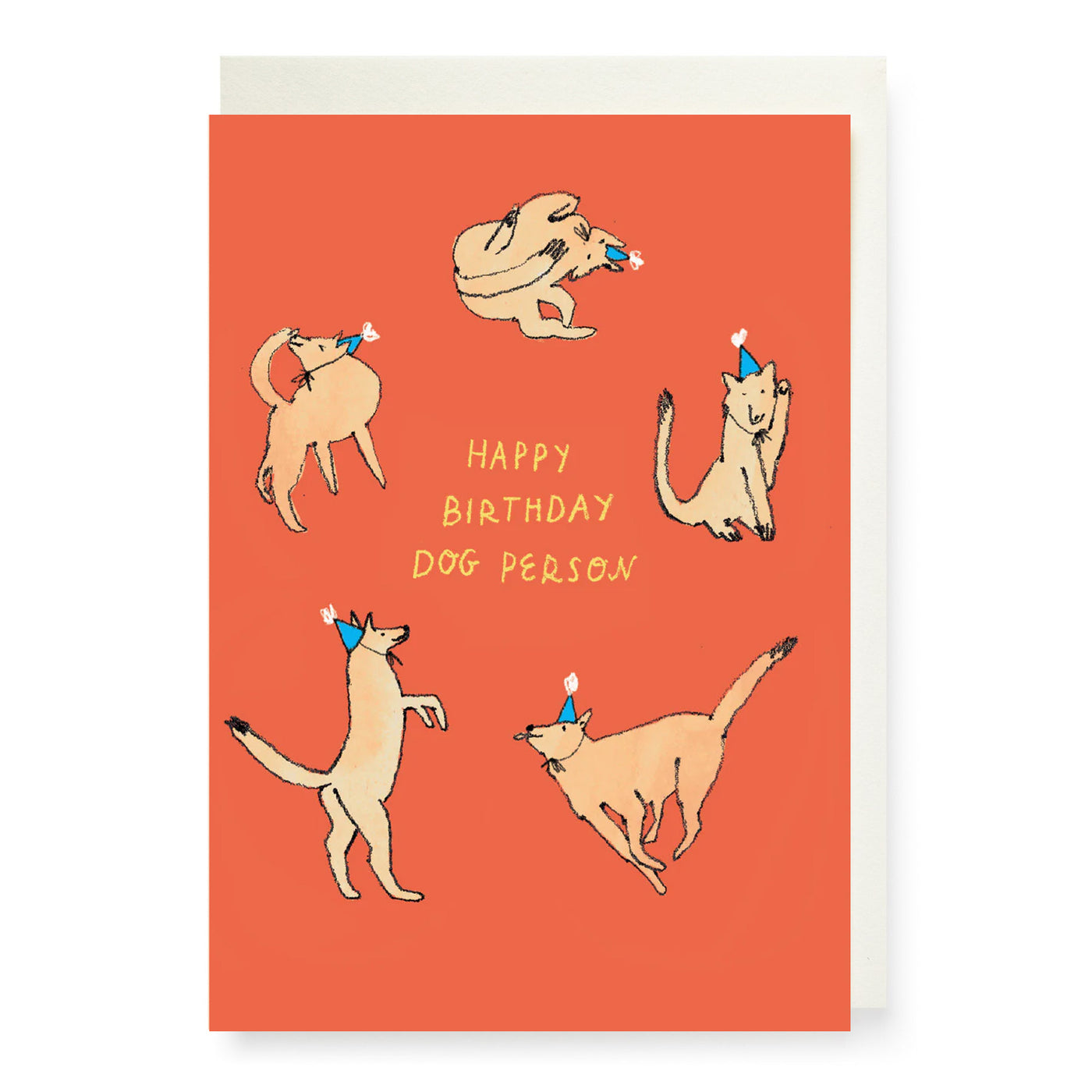 Dogs in Blue Hats Birthday Card